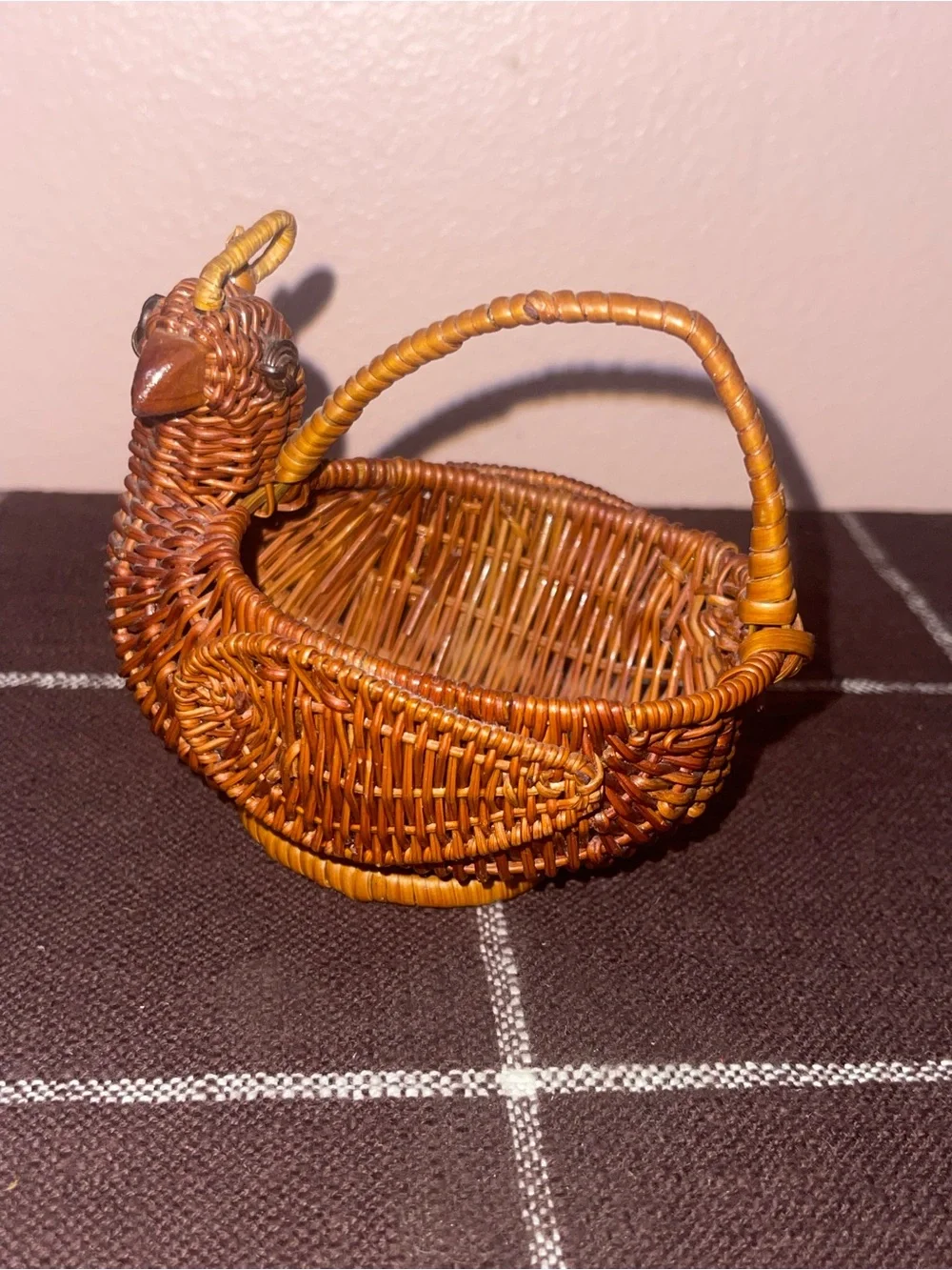 Wicker Basket Partridge Quail Small Bird Vintage